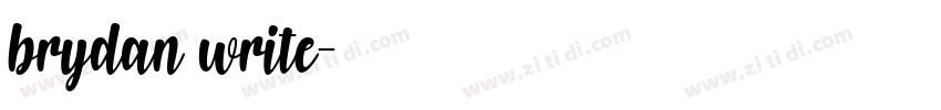 brydan write字体转换